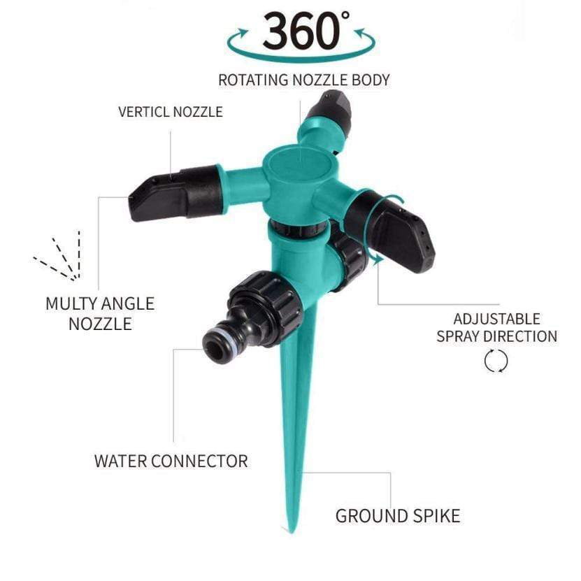 Automatic 360 Rotating Adjustable Garden Hose Watering Lawn Sprinkler