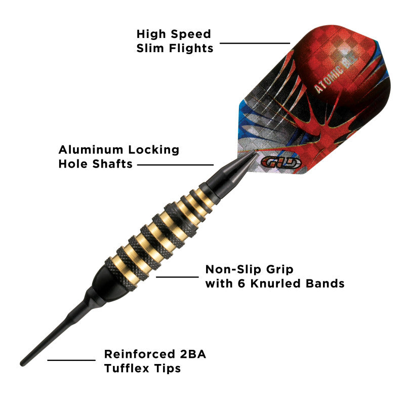 Viper Atomic Bee Darts Black Soft Tip Darts 16 Grams