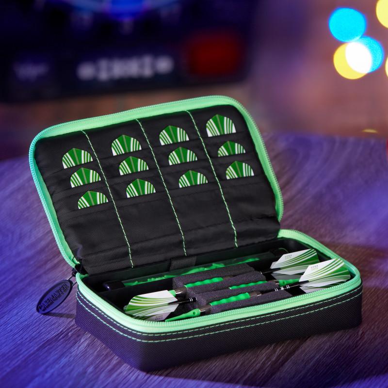 Casemaster Plazma Dart Case Black with Green Trim