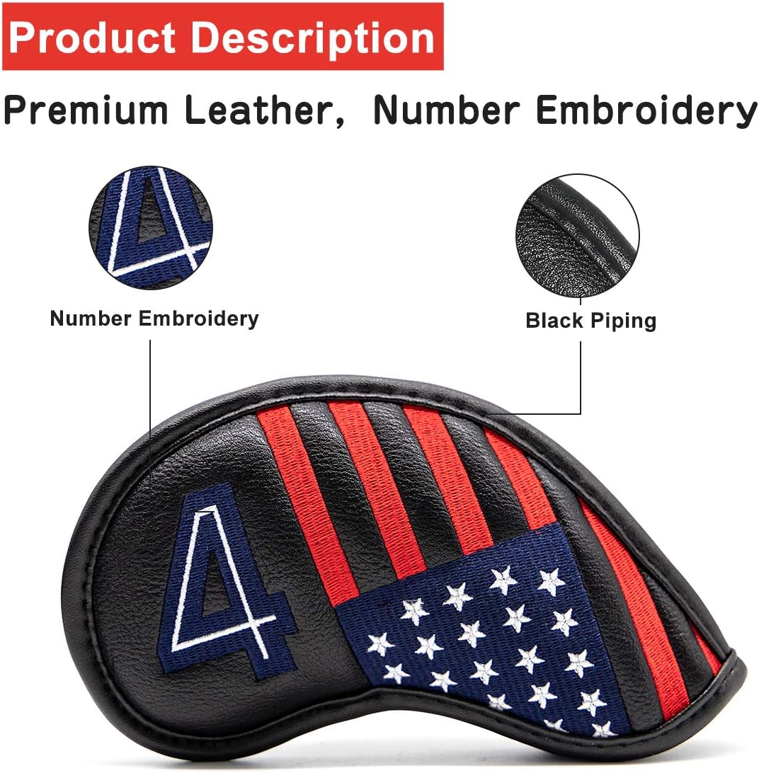 Golf Iron Head Covers Set Iron Headcover