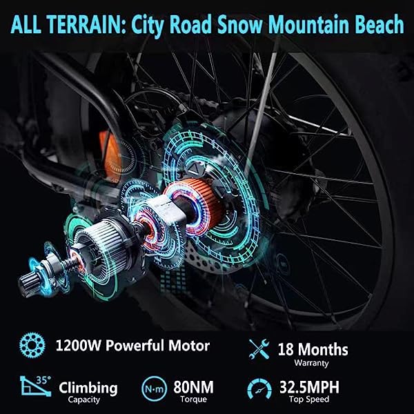 🔥Hot Sale Now🔥 Adult electric bicycle 1200W brushless motor.