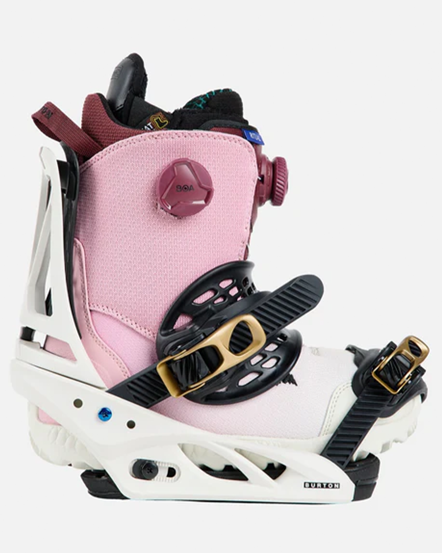 Burton Women's Step On® Escapade Re:Flex Snowboard Bindings - White / Gold - 2024