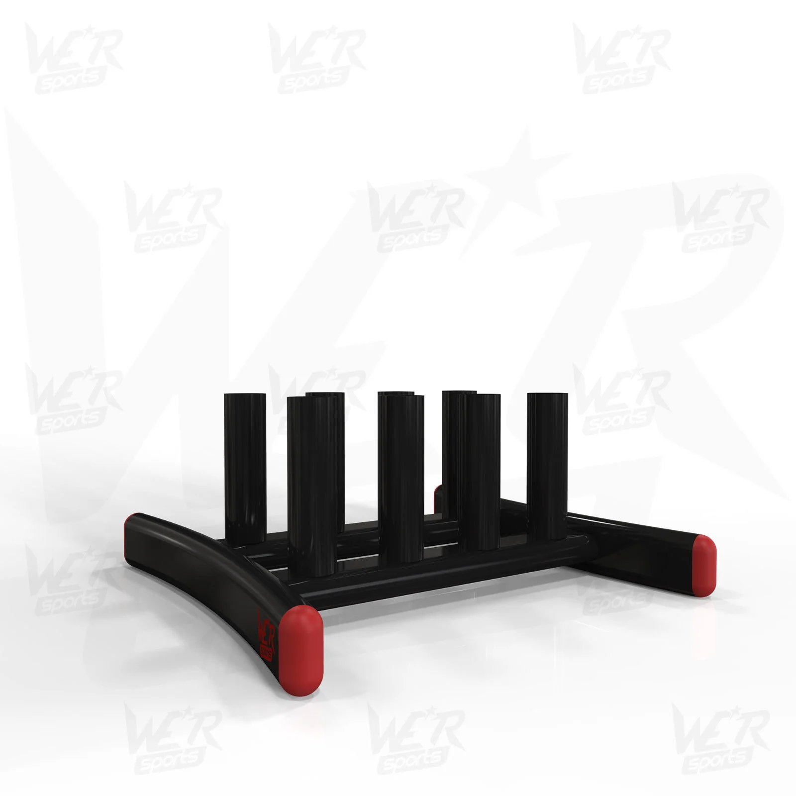 Olympic Bar Floor Stand Holds 9 Bars Barbell Curlbar Gym Weight Rack