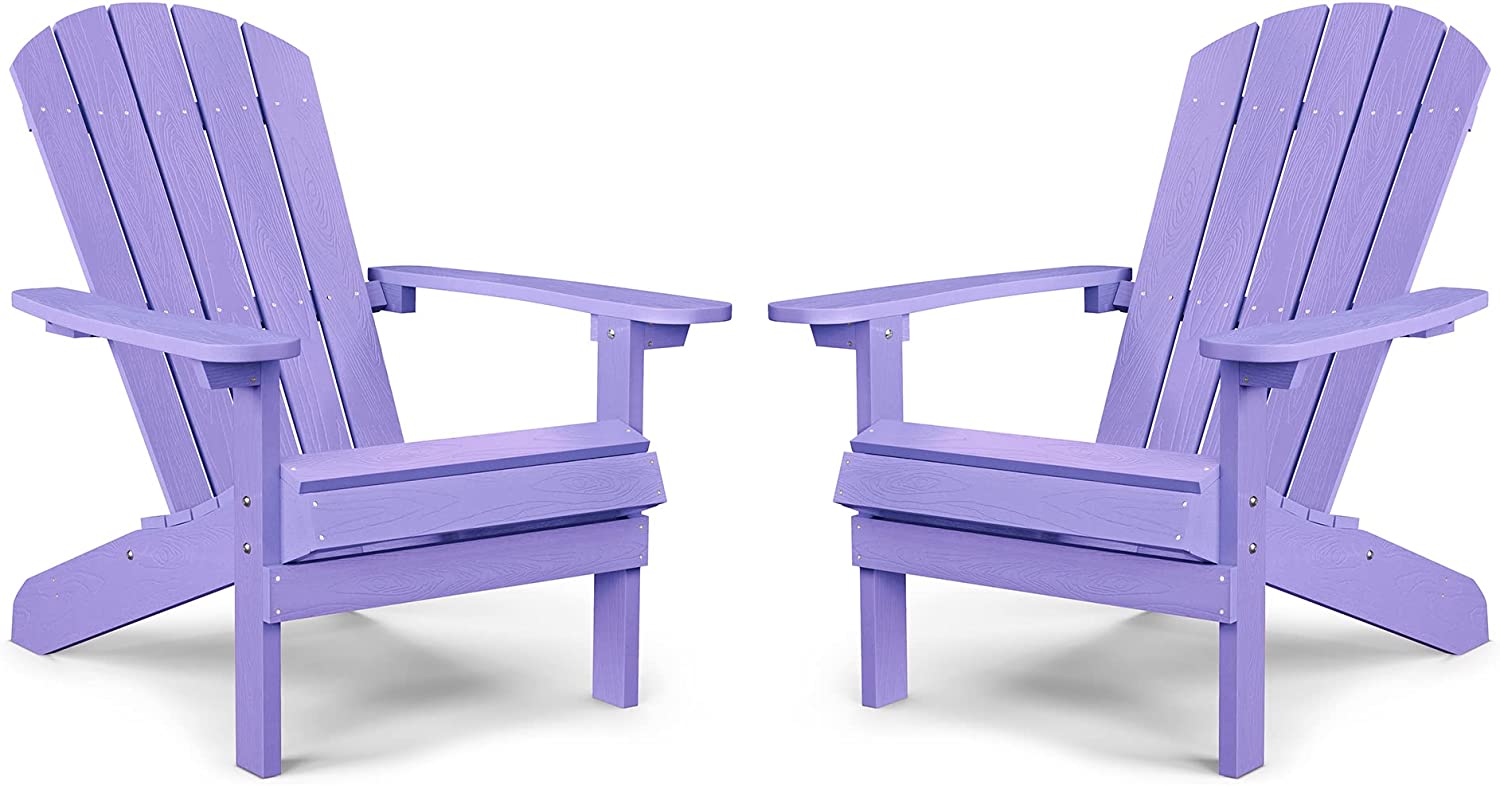 Adirondack Chair ,Patio Chairs 5 Steps Easy Installation,Widely Used in Outdoor, Fire Pit, Deck, Outside, Garden, Campfire Chairs