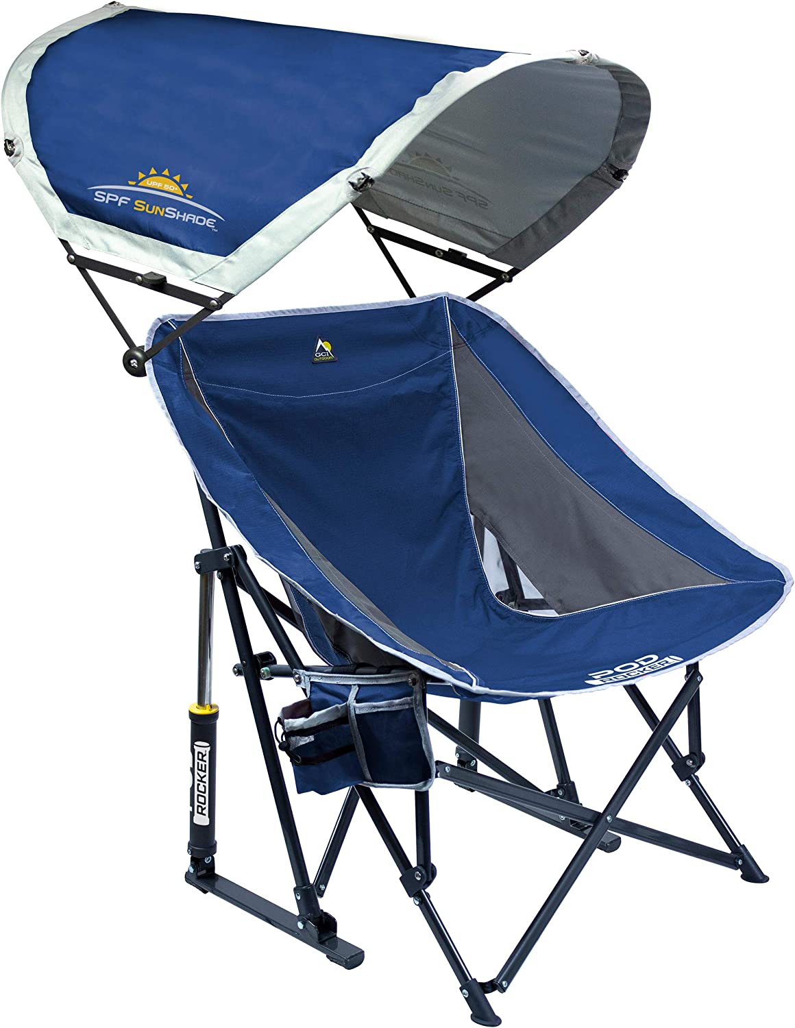 Outdoor Freestyle Rocker Portable Rocking Chair & Outdoor Camping Chair, ergonomic Nylon, Indigo Blue