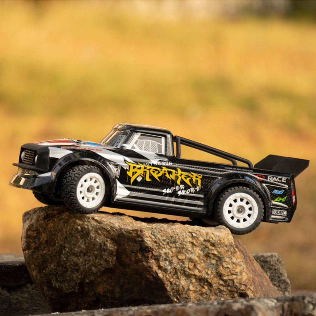 RC Car 1/16 50KM/H 4CH 4WD 2.4G Full Scale Brushless High-speed Racing Car Drifting RC Car with Front Lights - RTR Brushless Version