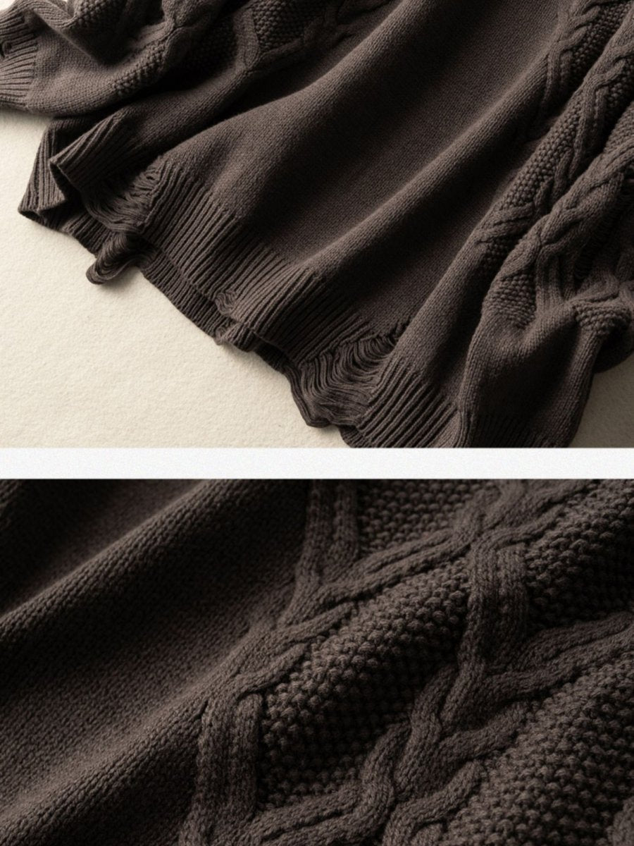 100% Natural Fabric Crew Neck Pullover Casual Knitted Sweater