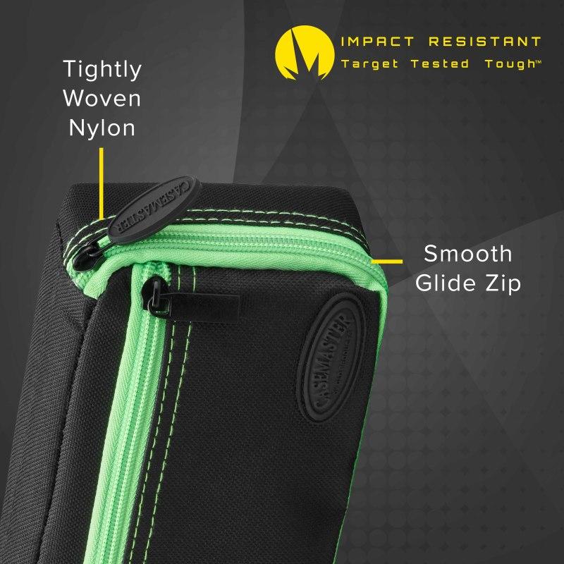 Casemaster Plazma Dart Case Black with Green Trim