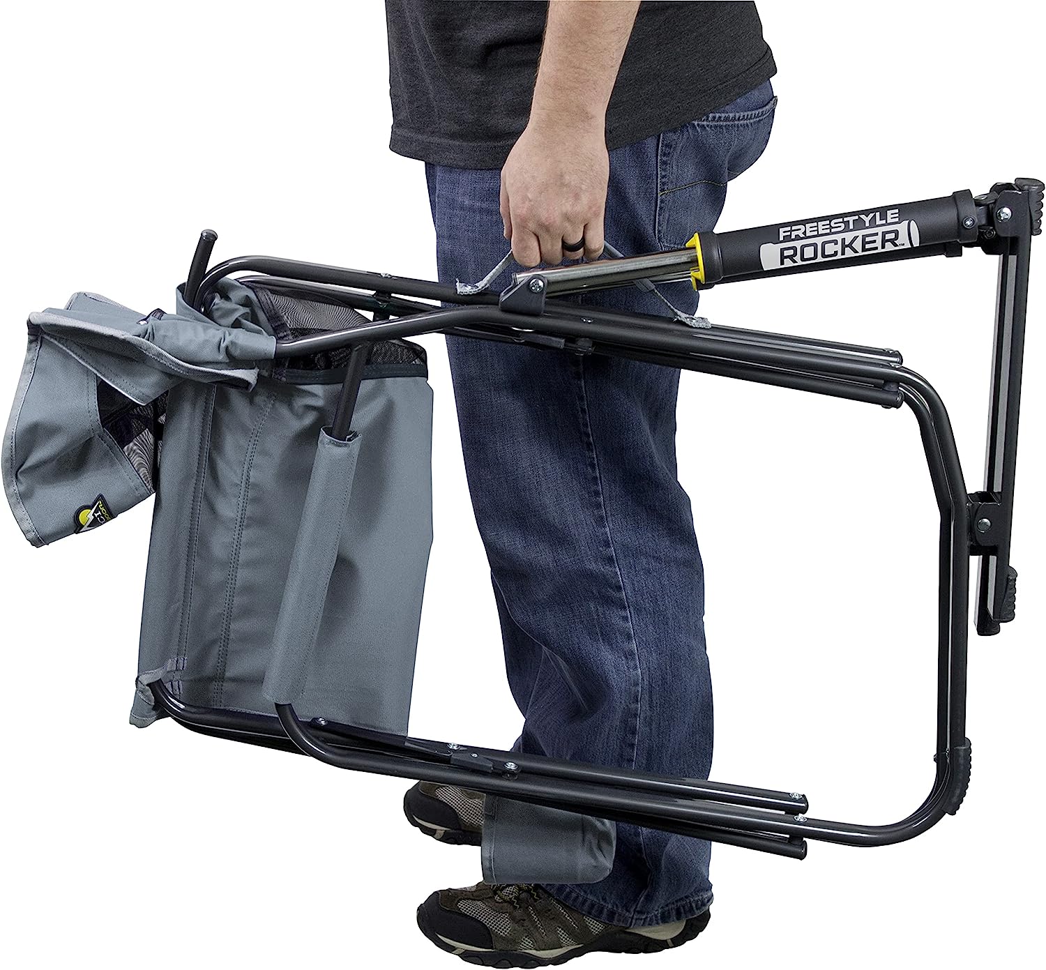 Outdoor Freestyle Rocker Portable Rocking Chair & Outdoor Camping Chair, ergonomic Nylon, Indigo Blue