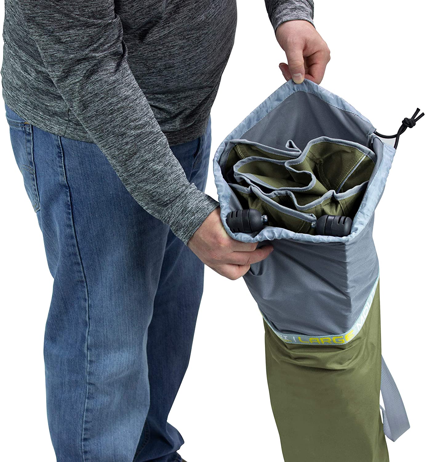 Outdoor Freestyle Rocker Portable Rocking Chair & Outdoor Camping Chair, ergonomic Nylon, Indigo Blue