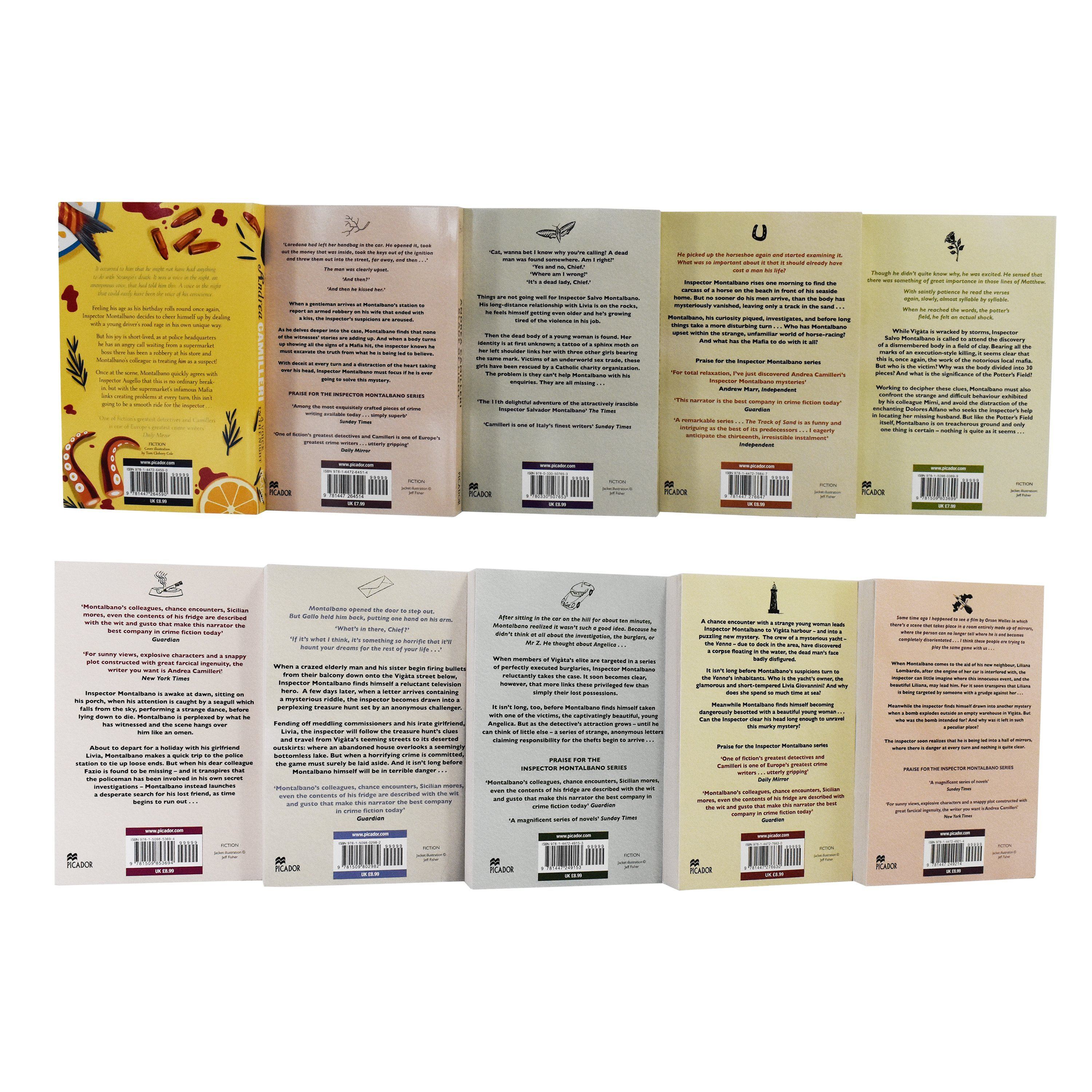 Inspector Montalbano by Andrea Camilleri Books 11-20 Collection Set - Fiction - Paperback