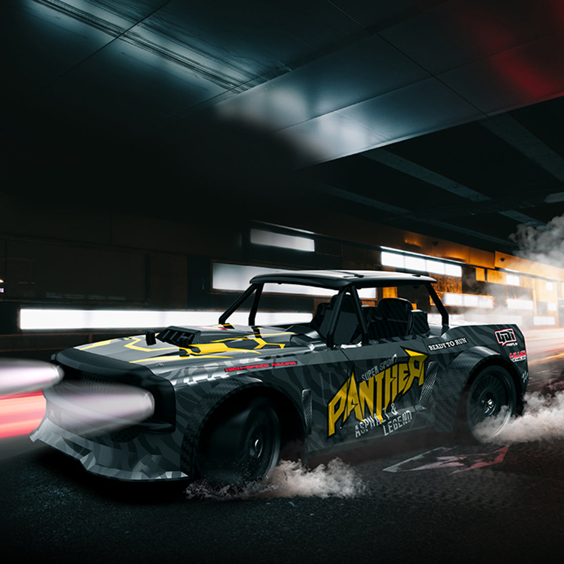 Electric Racing 1/16 4WD 2.4G Full Scale On-Road Vehicle Electric Racing Drift Car with Headlights (RTR)