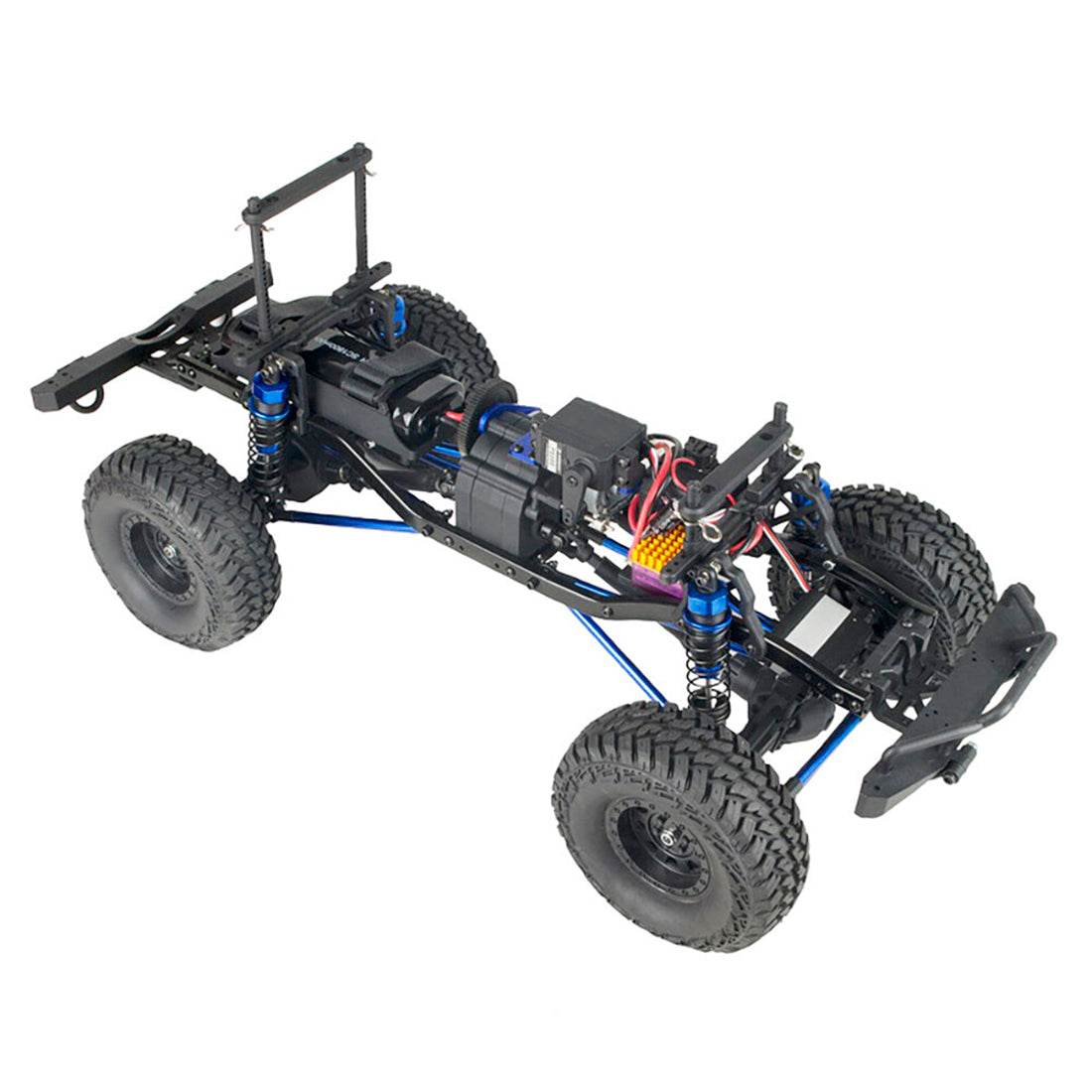 VRX RH1053 1/10 Scale 4WD Two Speed Brushed RTR Off-road Crawler 2.4GHz RC Car with Light Winch, 60A ESC, 550 Motor - R0280 Orange