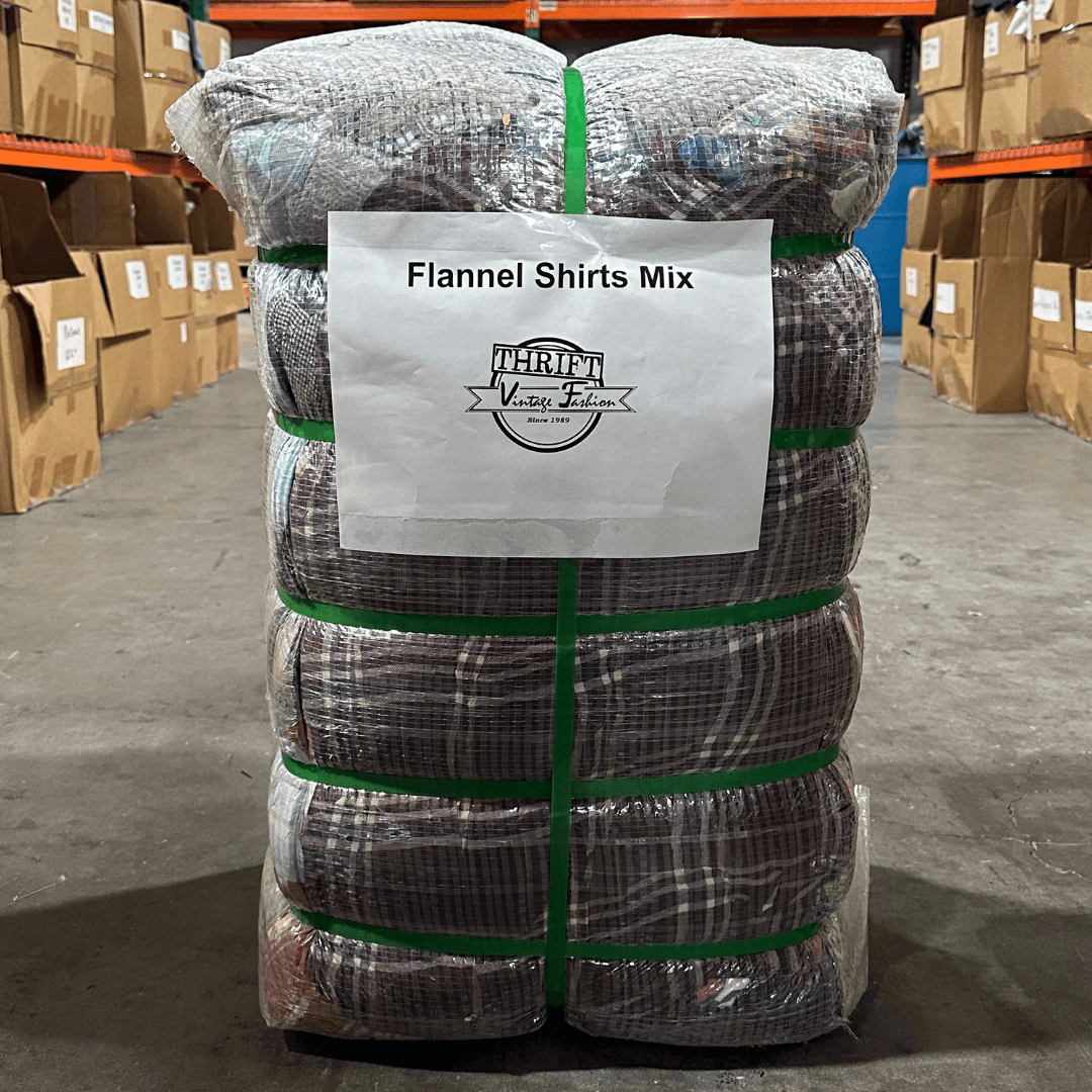 100lb Men's & Women's Flannel Shirts Bale
