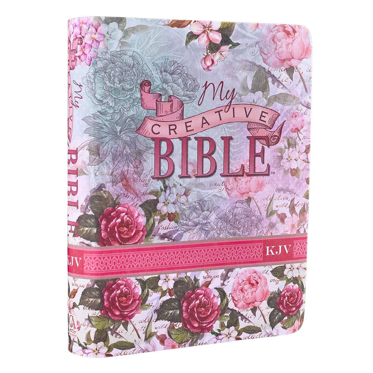 KJV Holy Bible, My Creative Bible, Faux Leather Flexcover - Ribbon Marker, King James Version, Pink Floral Flexibound – April 11, 2016