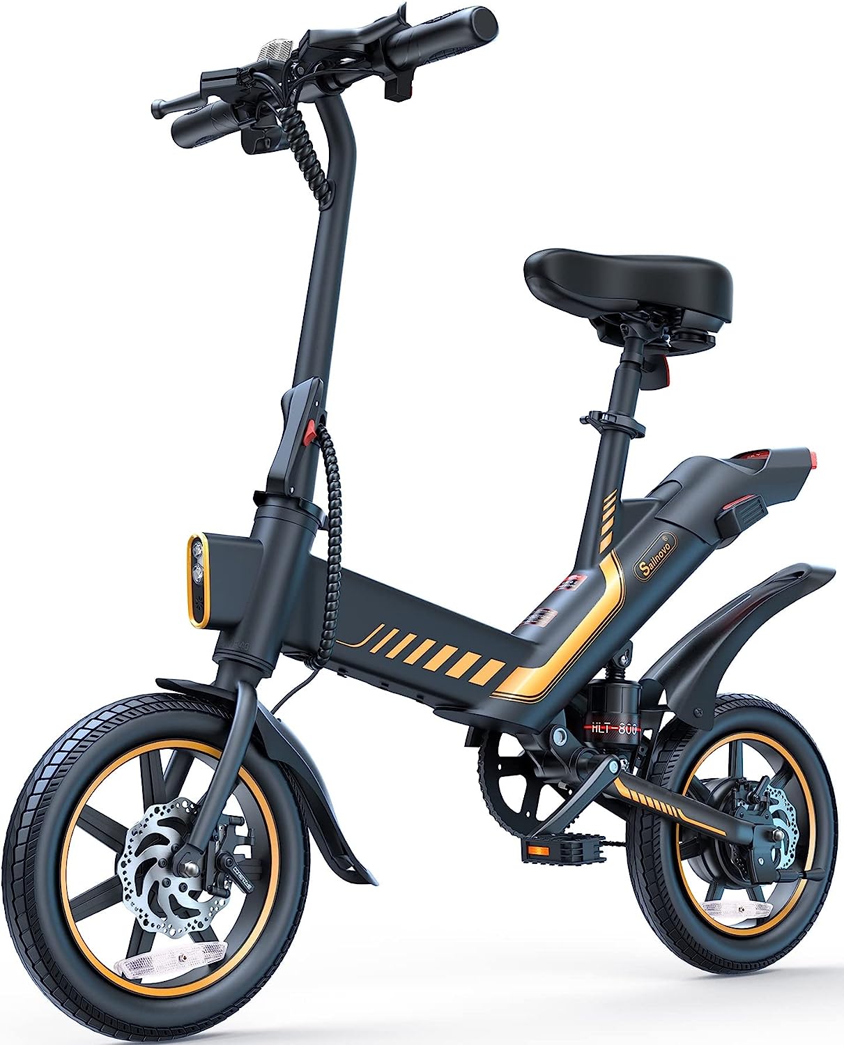 Sailnovo Electric Bike, Electric Bicycle with 18.5mph Electric Bikes for Adults Teens E Bike with Pedals, 14