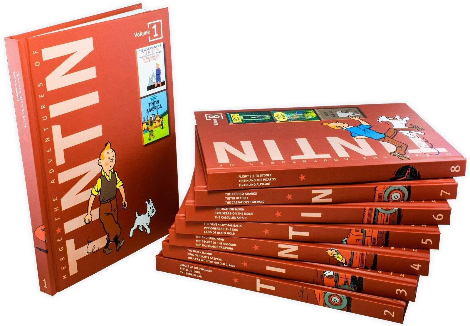 The Adventures of Tintin by Herg��: Compact Edition 8 Books Box Set - Ages 7+ - Hardback