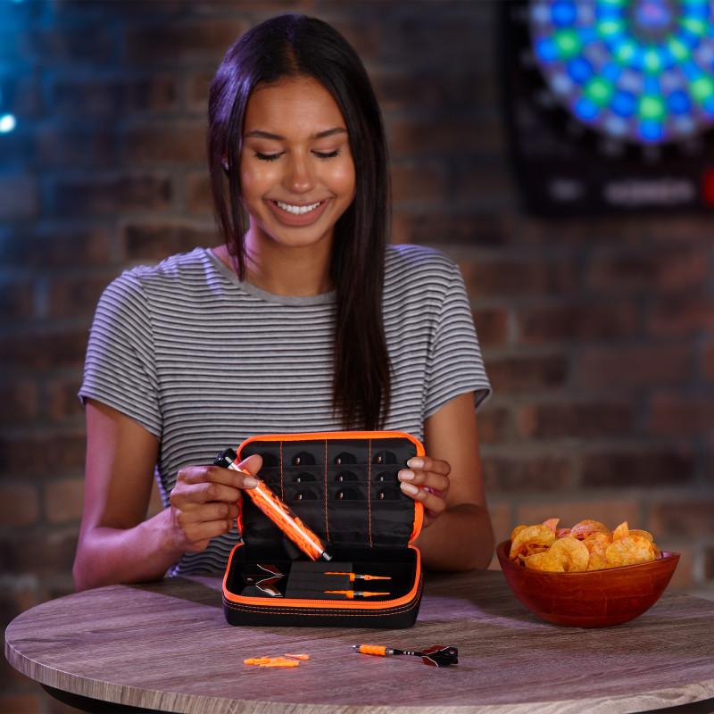 Casemaster Plazma Dart Case Black with Orange Trim