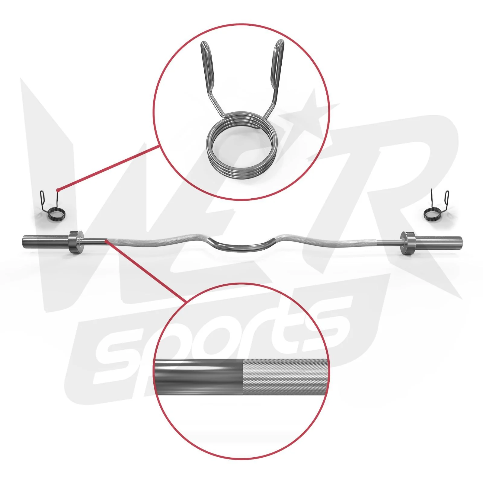FlexBar Olympic Super Curl EZ Bar
