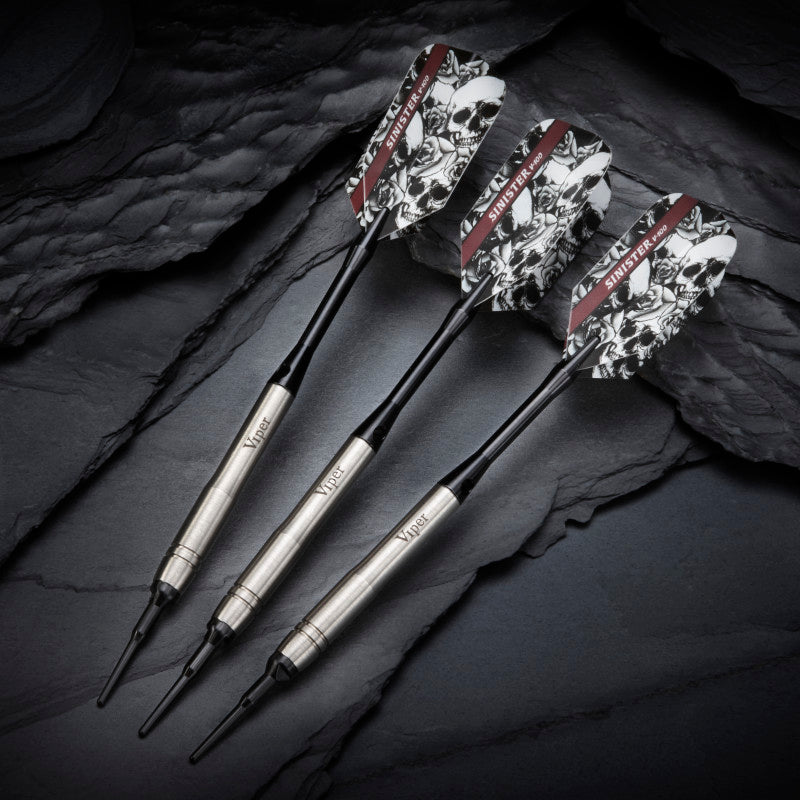 Viper Sinister Darts 95% Tungsten Soft Tip Darts Grooved Barrel 18 Grams