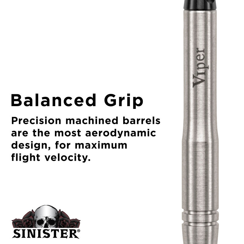 Viper Sinister Darts 95% Tungsten Soft Tip Darts Grooved Barrel 18 Grams