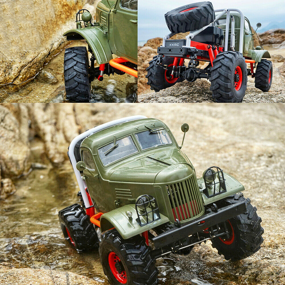 KINGKONG R/C Q157 1/12 4x4 Electric RC Truck DIY Assembly Monster Light Off-road Truck Model with Metal Chassis KIT