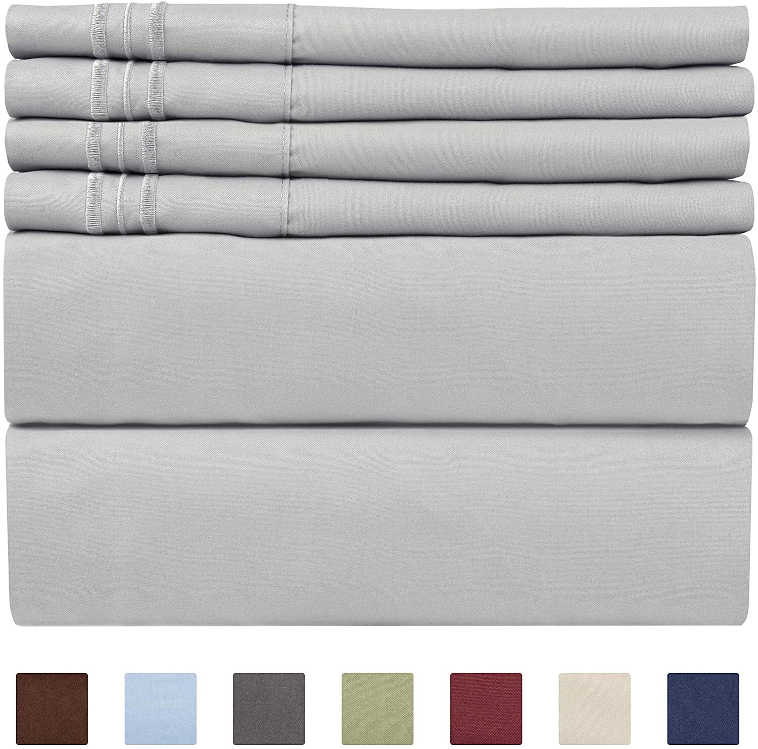 4/6 Piece Bed Sheets Set- Extra Soft - Deep Pockets - Easy Fit - Breathable /Cooling - Wrinkle Free