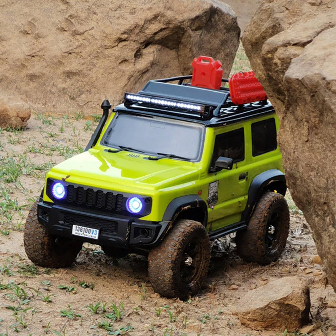 RGT 136100V3 Rock Cruiser 1/10 2.4G 4WD RC Car Crawler Vehicle Model with LED Headlight - RTR