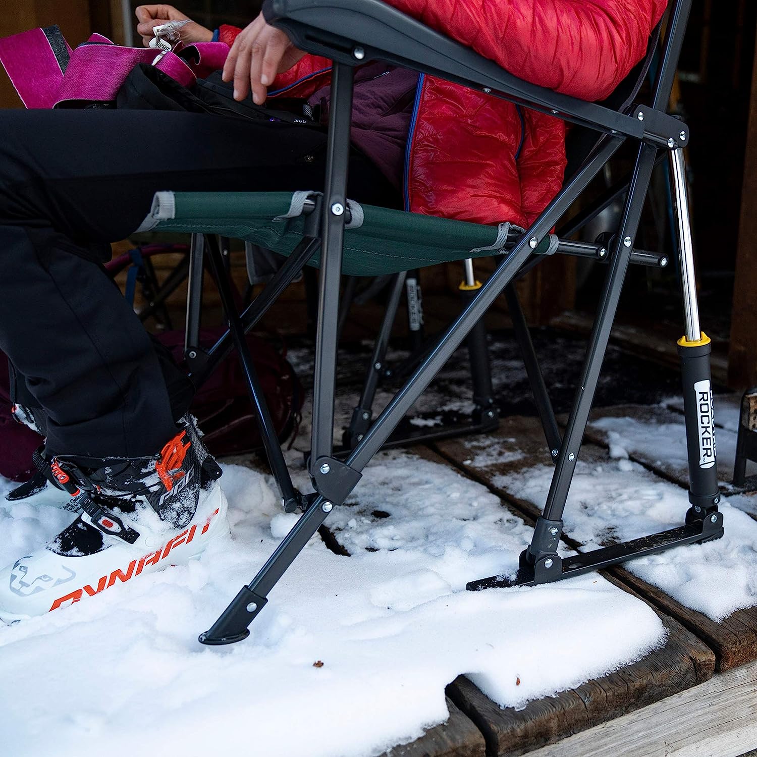 Outdoor Freestyle Rocker Portable Rocking Chair & Outdoor Camping Chair, ergonomic Nylon, Indigo Blue