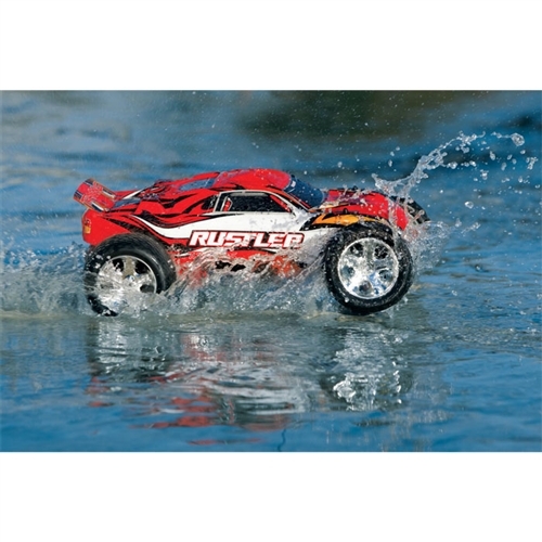 Traxxas Rustler XL-5 RTR RC Truck w/ID Battery & Quick Charger