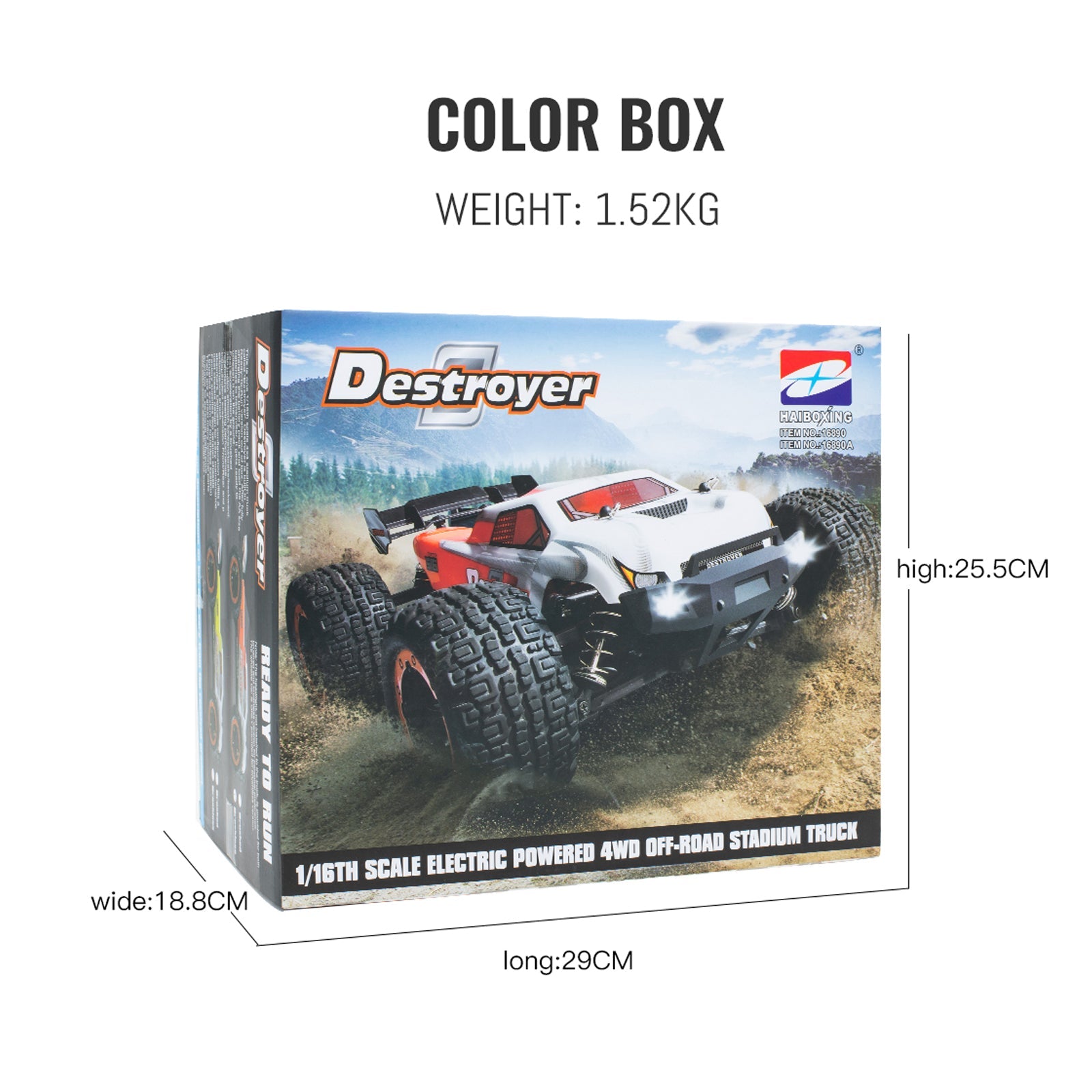 HAIBOXING 16890A 1:16 45KM/H 4WD High Speed Electric Vehicle 2.4 GHz All-Terrain RC Car Brushless Waterproof Off-Road Truck (RTR)