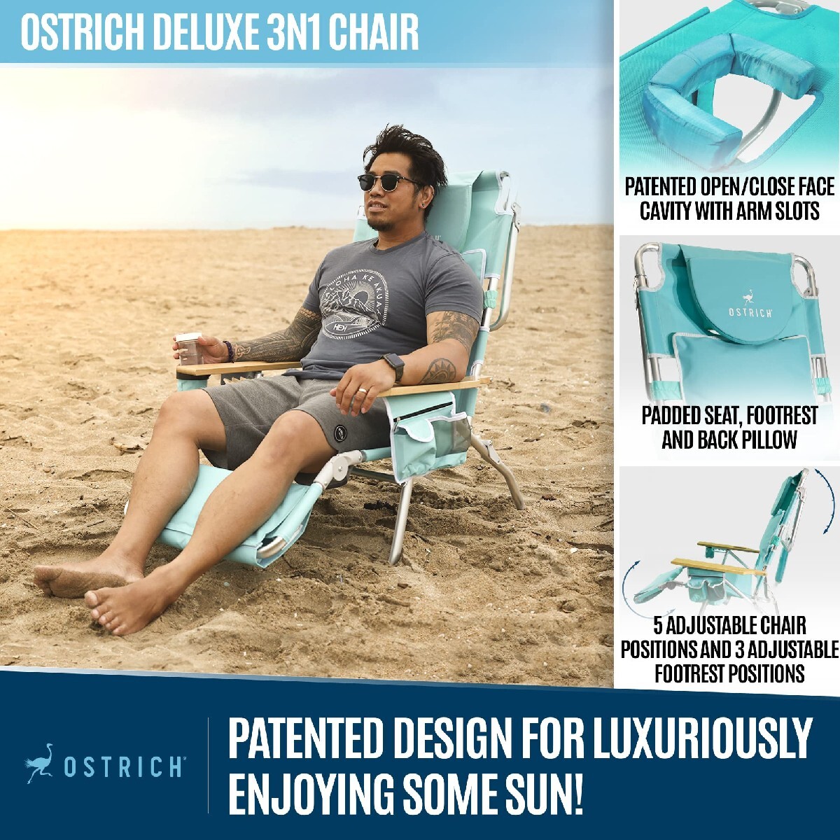⚡Clearance Sale⚡Today's Special Offer -3-in-1 Aluminum Beach Chair