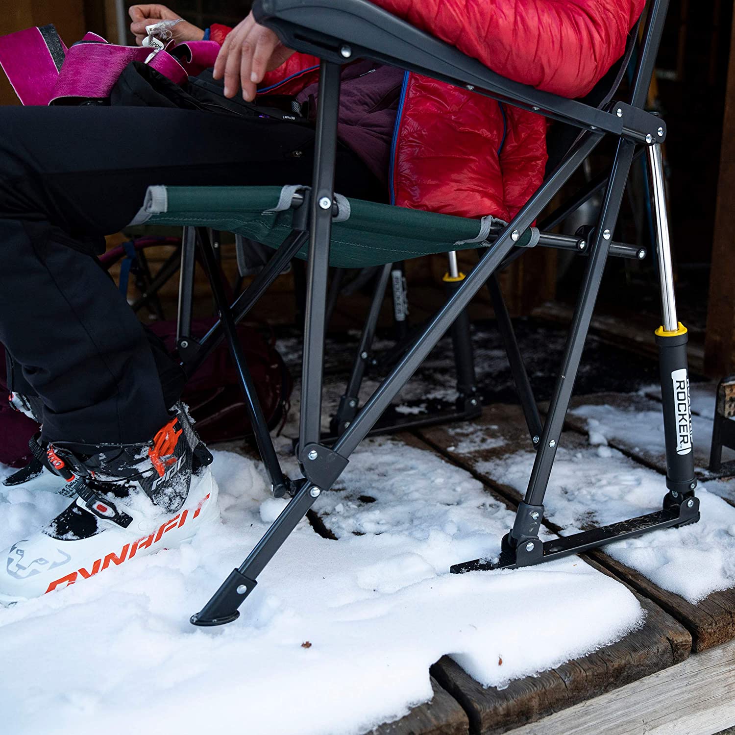Outdoor Freestyle Rocker Portable Rocking Chair & Outdoor Camping Chair, ergonomic Nylon, Indigo Blue