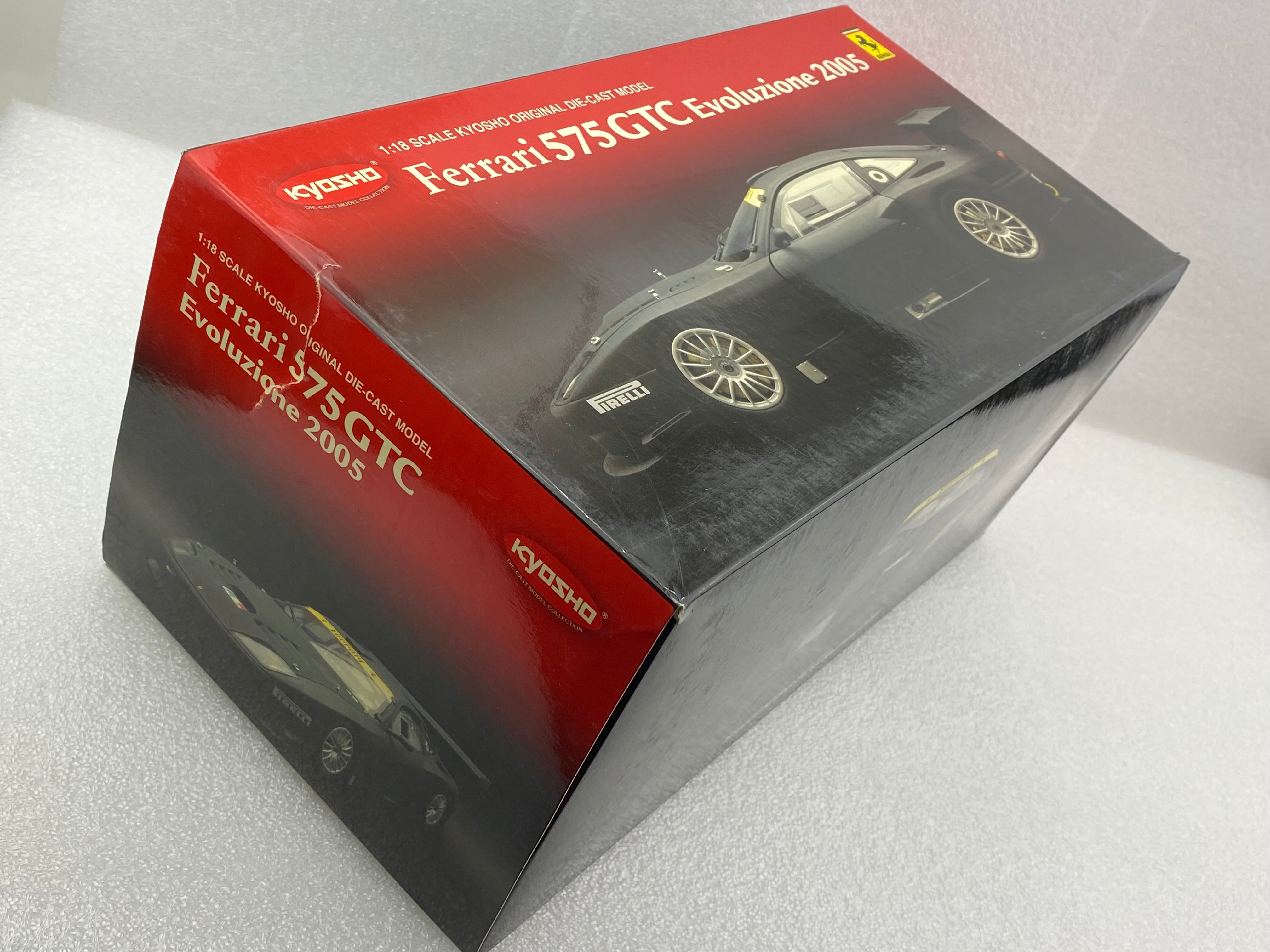 Kyosho 1:18 Ferrari 575 GTC Evoluzione 2005 Matt Black 08392A (Clearance Final Sale)