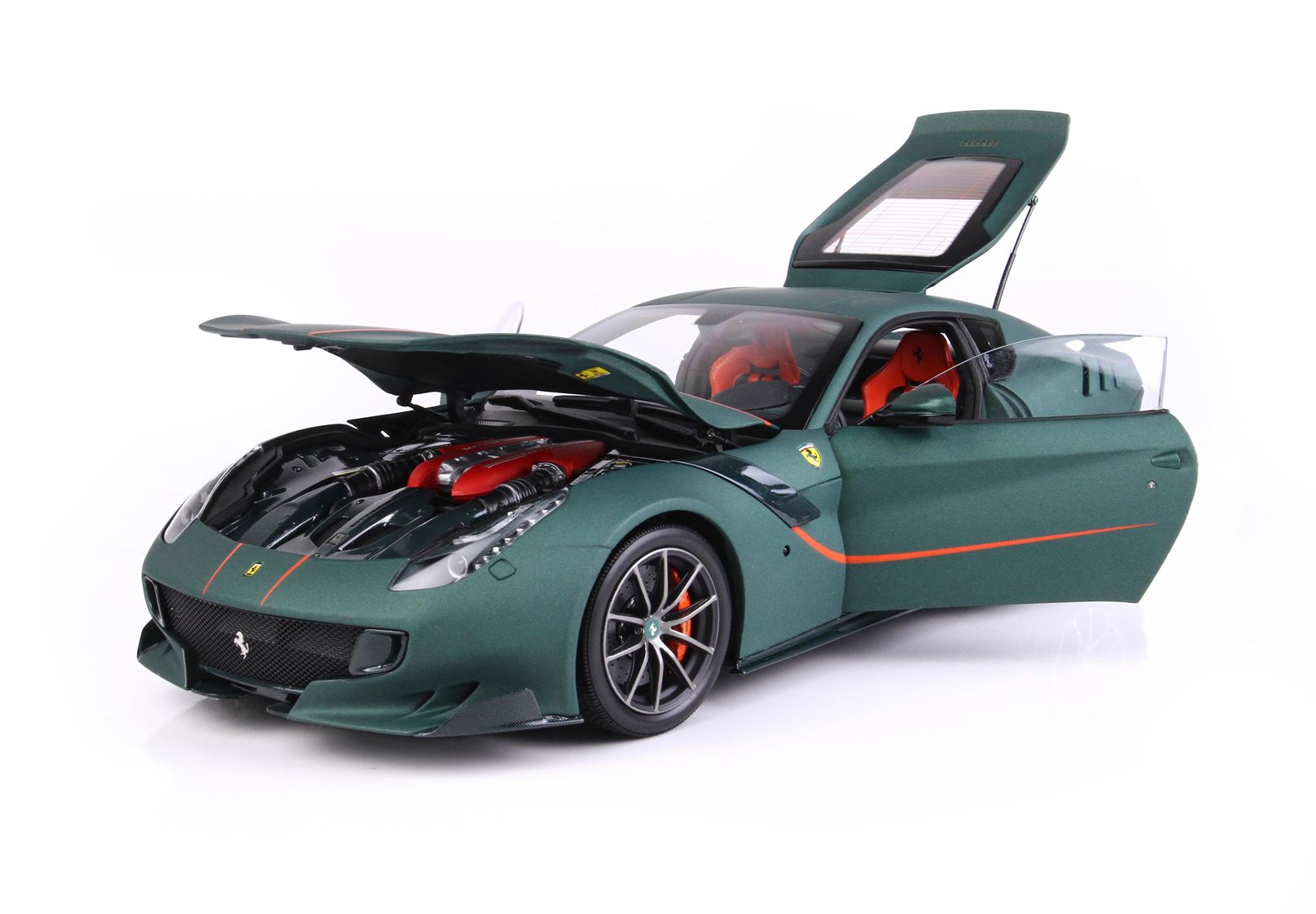 Ferrari F12 tdf - matte green open parts - 1:18