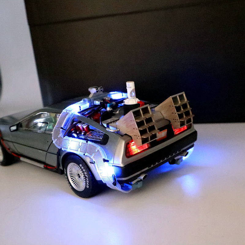 Hot Wheels 1/18 Super Elite Back To The Future Time Machine BLY44 Ultimate Editon Car Models Diecast Toys Hobbies Collection Gifts