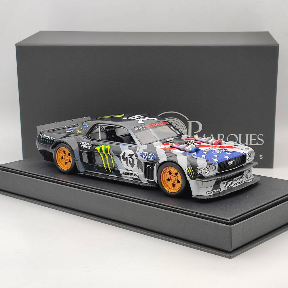 1/18 TopM Ford USA MUSTANG Hoonigan V2 No. 43 Pikes Peak 1965 Ken Block Resin Toys Car Gift
