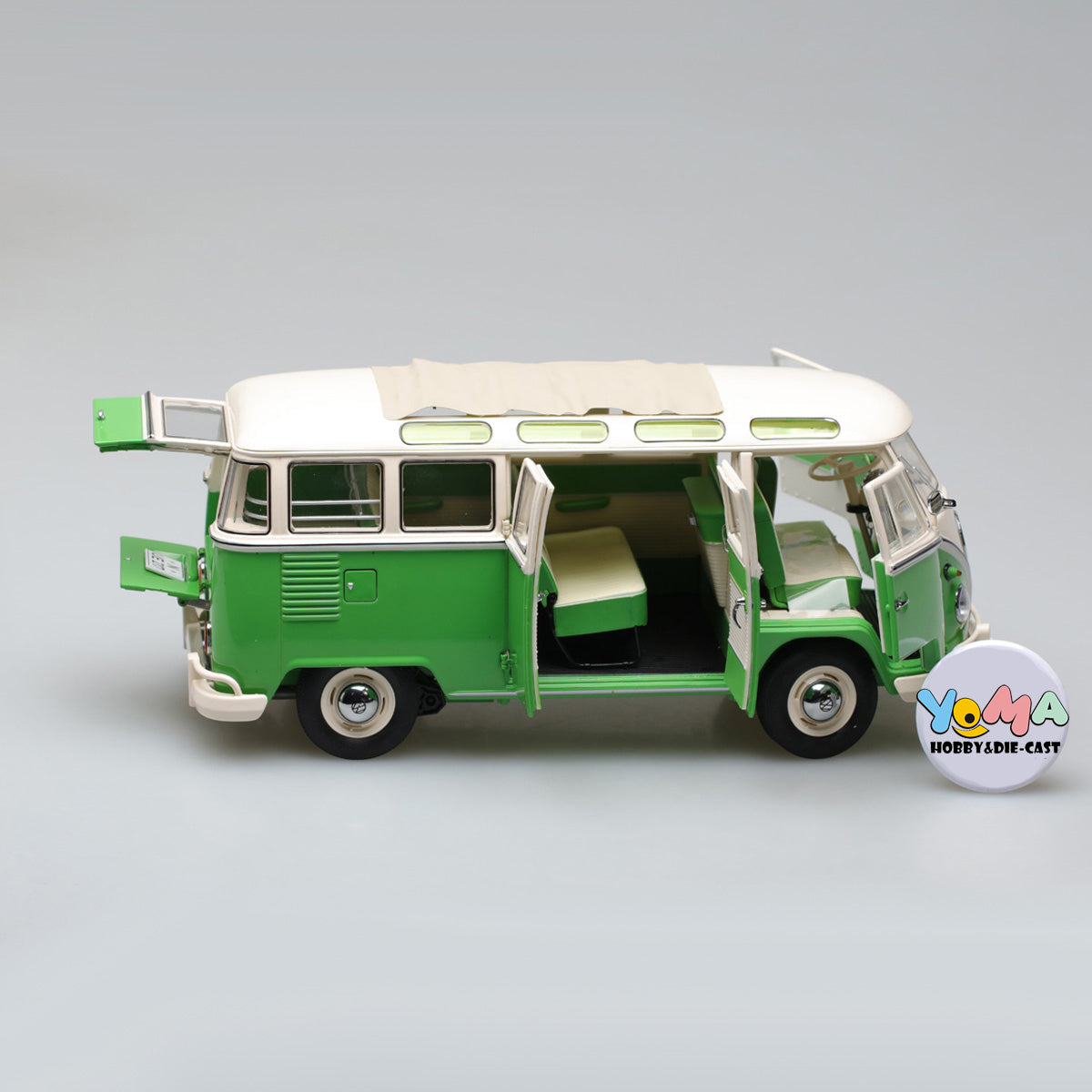 Schuco 1:18 Volkswagen T1b Samba green/white 450028600