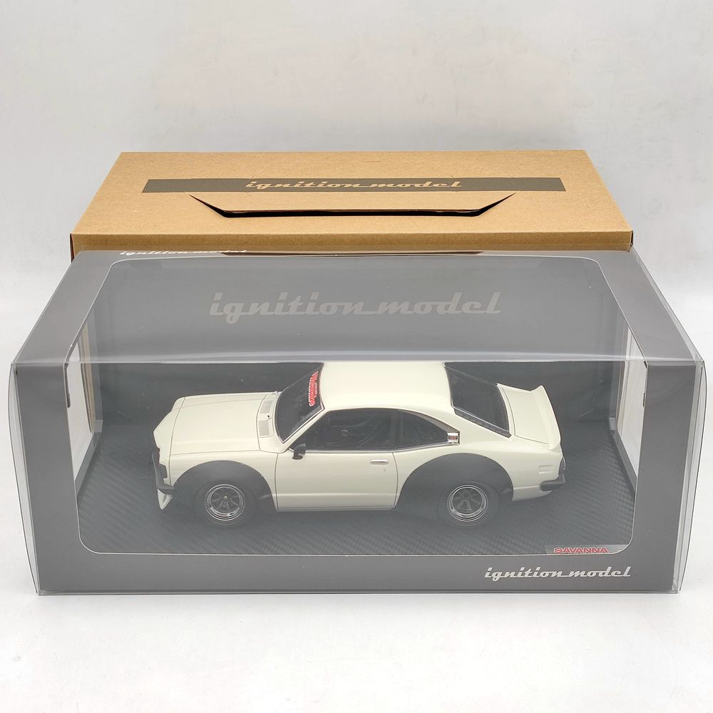 Ignition Model 1/18 Mazda Savanna (S124A) Racing White IG2033 Resin Model Car Toys Gift