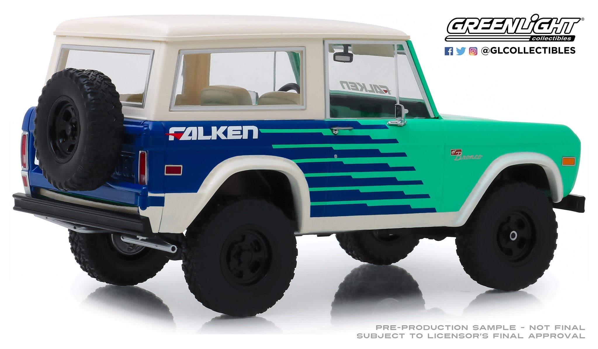 GreenLight 1:18 Artisan Collection - 1976 Ford Bronco - Falken Tires 19070