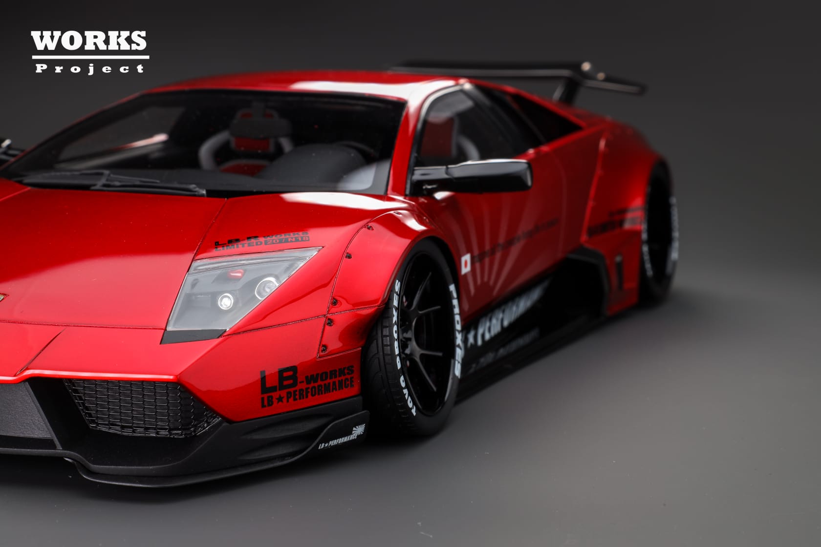 WORKS Project 1:18 Lamborghini Murcielago LB-WORKS in Chrome Red