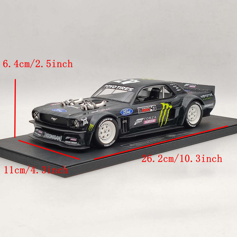 1/18 TopM Ford Mustang 1965 Hoonigan 2020 Edition No. 43 Ken Block Resin Model Toys Car Gift