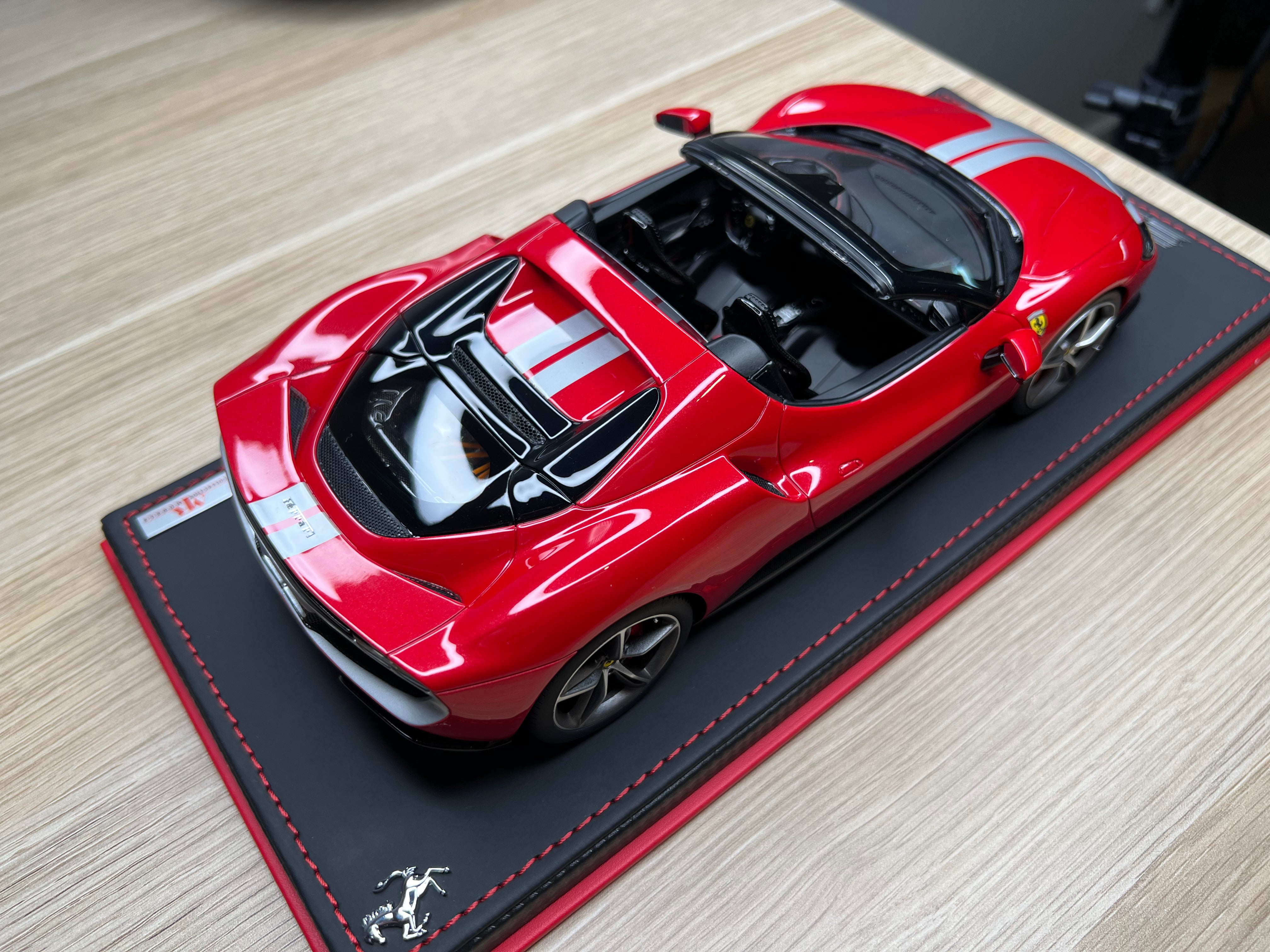 Ferrari 296 GTS - Rosso Imola with Assetto Fiorano in Argento Nurburgring - 1:18