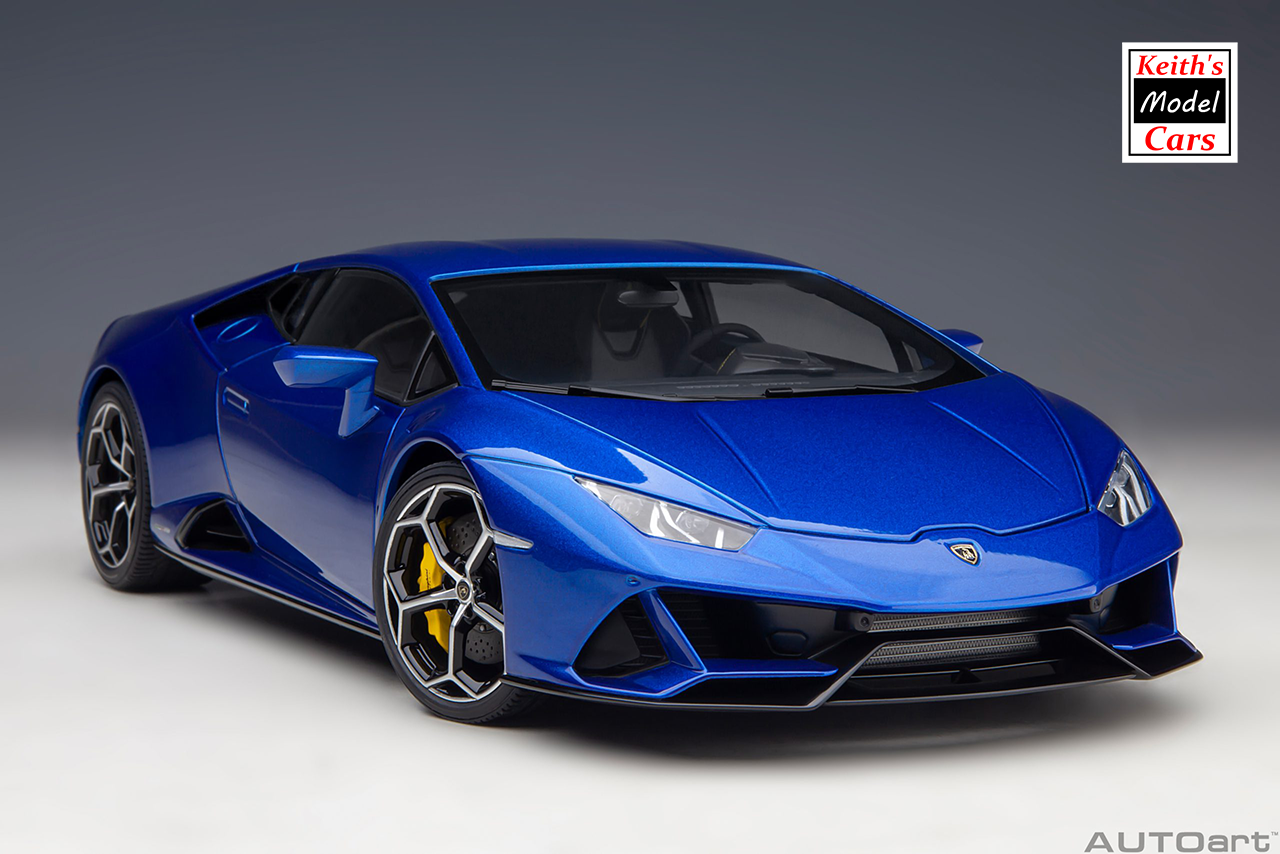 [1/18 Scale] Lamborghini Huracán Evo in Blu Nethuns by AUTOart Models