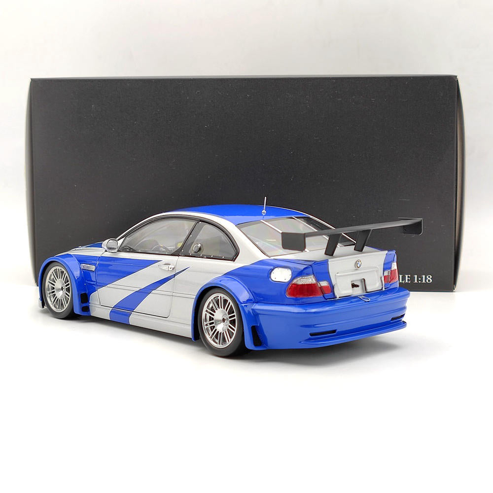 DCN 1:18 Scale 2001 BMW M3 GTR E46 Need For Speed Metal Diecast Model Car Limited Collection Auto Gift Blue