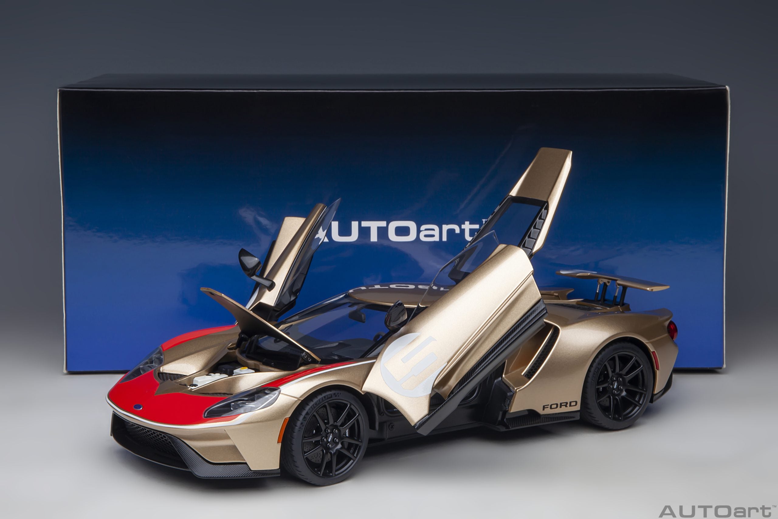 AUTOart 1:18 Ford GT #5 2022 Holman Moody Heritage Edition (Holman Woody Gold) 72928