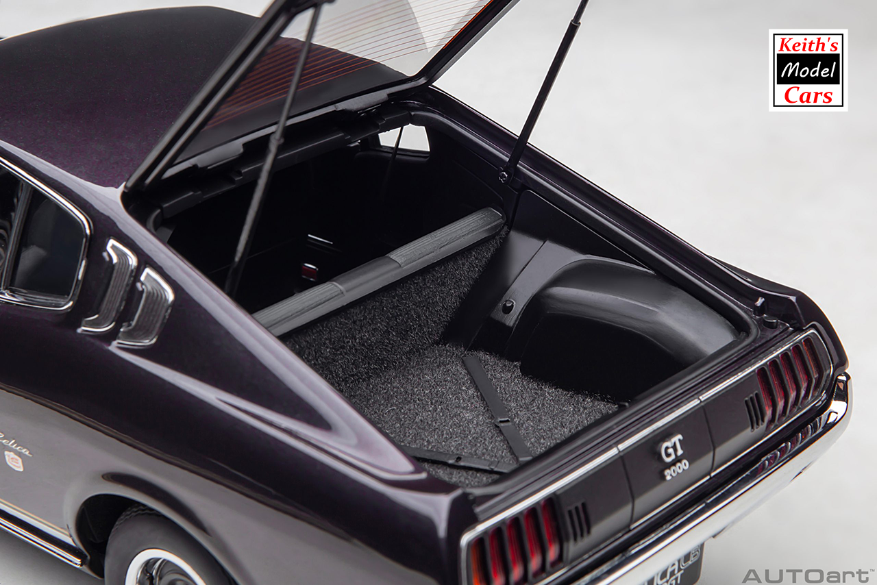 [1/18 Scale] Toyota Celica Liftback 2000GT (RA25) 1973 in Dark Purple Metallic by AUTOart Models