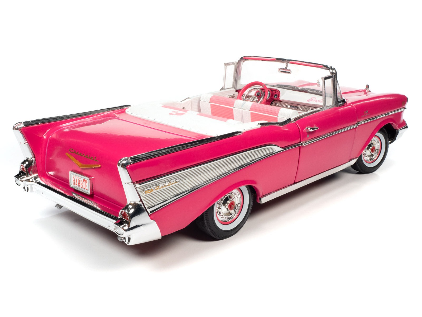 Barbie 1957 Chevy Bel Air Convertible (Pink) 1:18 Scale