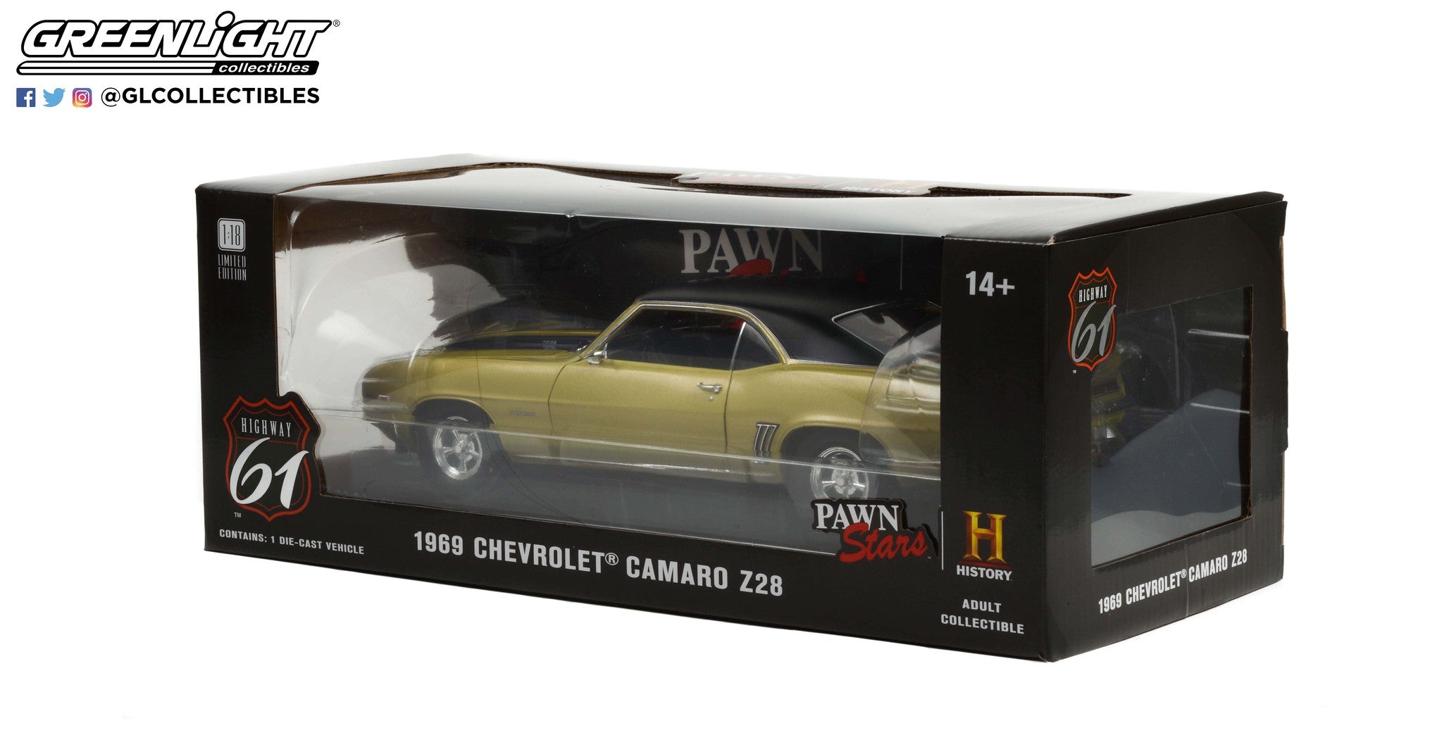 Highway 61 1:18 Pawn Stars (2009-Present TV Series) - 1969 Chevrolet Camaro Z/28 HWY-18032