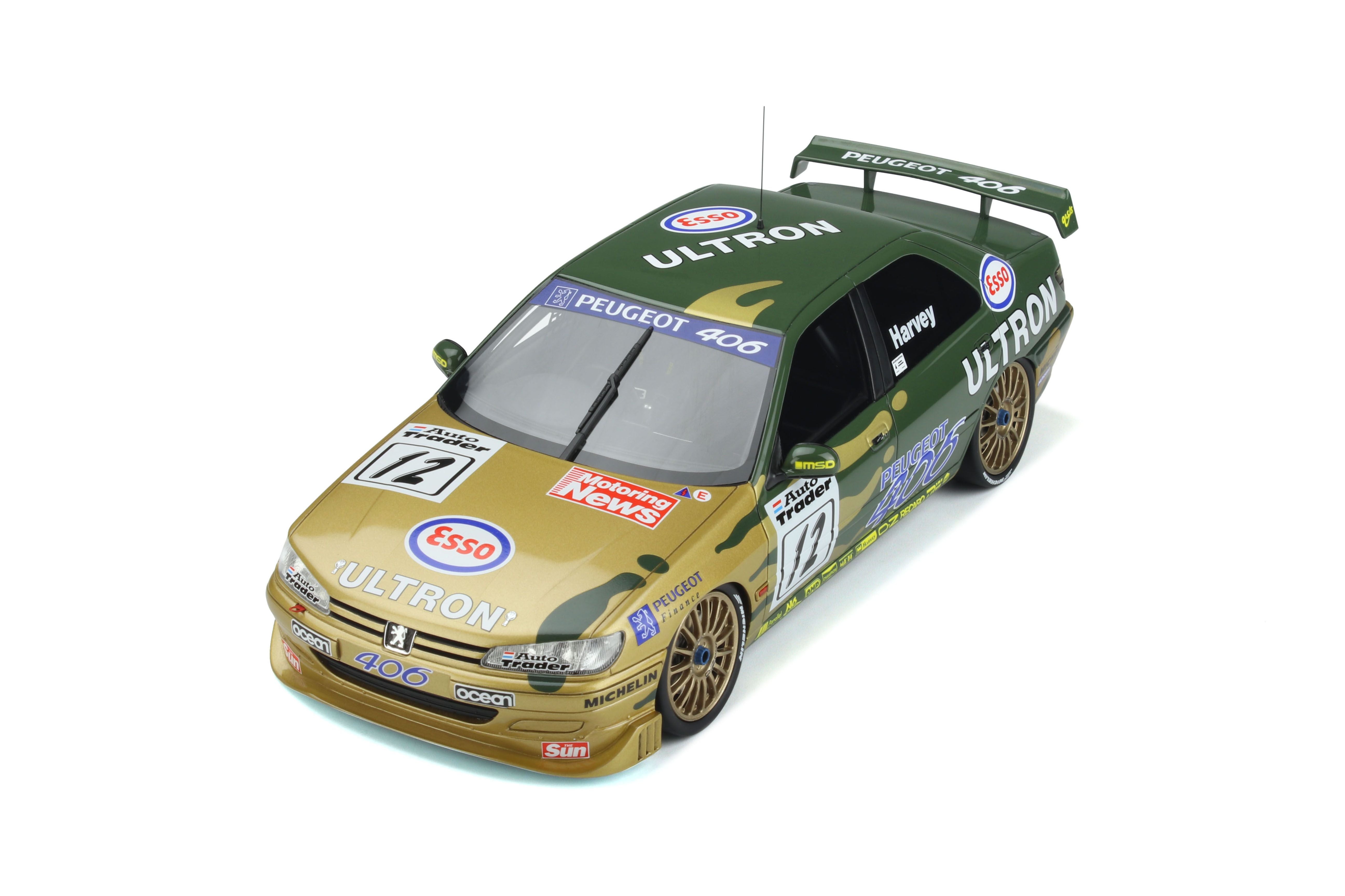 OTTO 1:18 Peugeot 406 #12 Ultron Tim Harvey BTCC 1996 OT828